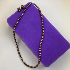 💛 Vintage 925 Brown Pearl Necklace & Earrings | Chocolate Pearl Floral | Elegant